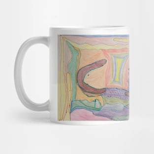 Bull Horns Behind the Mountains Mug